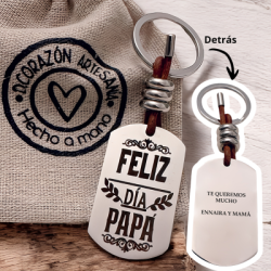 Llavero ADVENTURE, con frase (Feliz día papá).