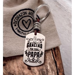Llavero ADVENTURE, con frase (Gracias por todo papá).