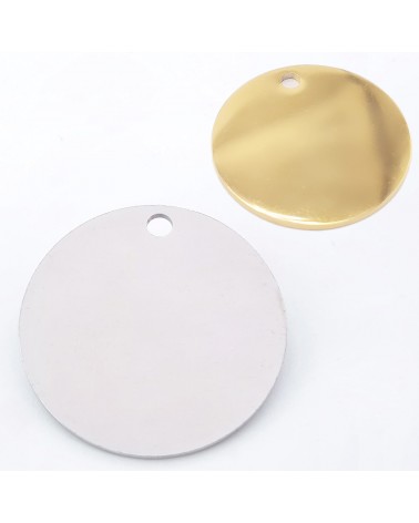 Medalla de 25mm acero inoxidable para grabar | Creasentidos