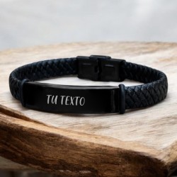 Pulsera de cuero personalizada con tu texto y dibujo| Dcorazon