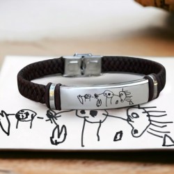 Pulsera de cuero personalizable | Dcorazon