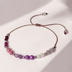 Pulsera protectora, combinación de piedras energéticas, ajustable para todas las tallas, acero inoxidable.