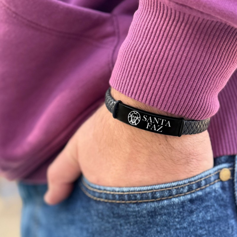 Pulsera modelo SANTA FAZ de cuero | Dcorazon