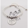 Pulsera perlas personalizada con dibujo infantil |Dcorazon