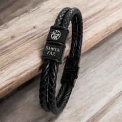 Pulsera modelo SANTA FAZ de cuero | Dcorazon