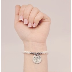 Pulsera perlas personalizada con dibujo infantil |Dcorazon
