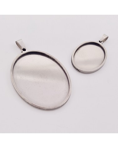 Camafeo de acero oval, para colgar | Creasentidos.es