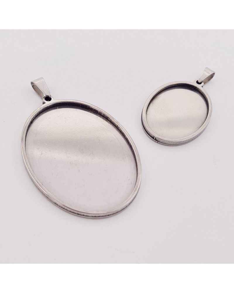 Camafeo de acero oval, para colgar | Creasentidos.es