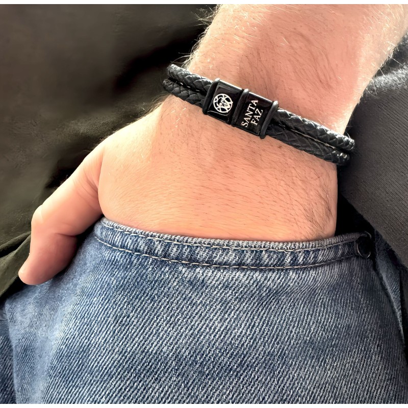 Pulsera modelo SANTA FAZ de cuero | Dcorazon