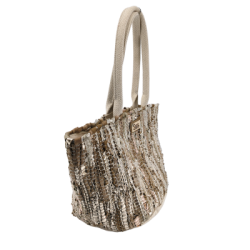 Bolso Hobo Trenzado Simó Sastre, modelo Briana, colección yute 2025.