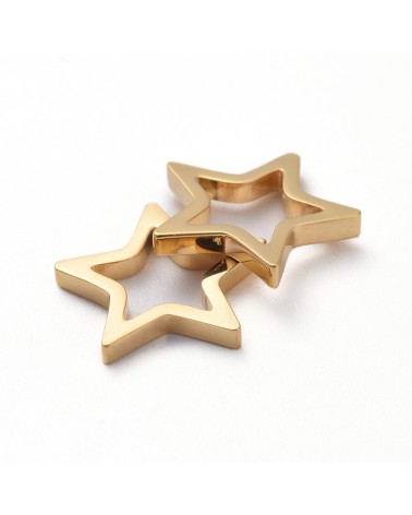 Abalorio de estrella de acero, para pulsera | Creasentidos.es