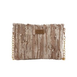 Bolso Clutch trenzado Simó Sastre, modelo Briana, colección yute 2025.