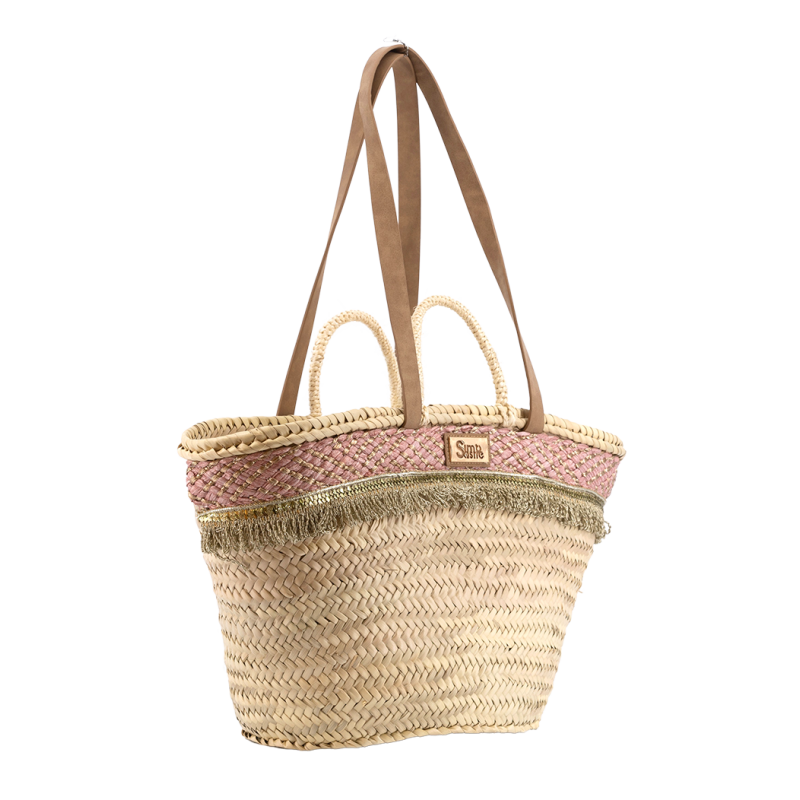 Bolso Clutch trenzado Simó Sastre, modelo Melanie, colección yute 2025.