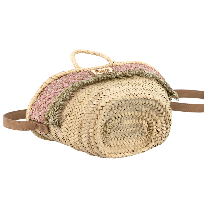 Bolso Clutch trenzado Simó Sastre, modelo Melanie, colección yute 2025.