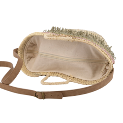 Bolso Clutch trenzado Simó Sastre, modelo Melanie, colección yute 2025.