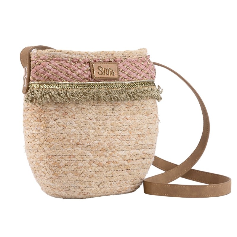 Bolso mediano trenzado Simó Sastre, modelo Melanie, colección yute 2025.