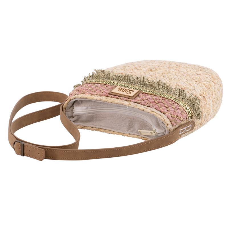 Bolso mediano trenzado Simó Sastre, modelo Melanie, colección yute 2025.