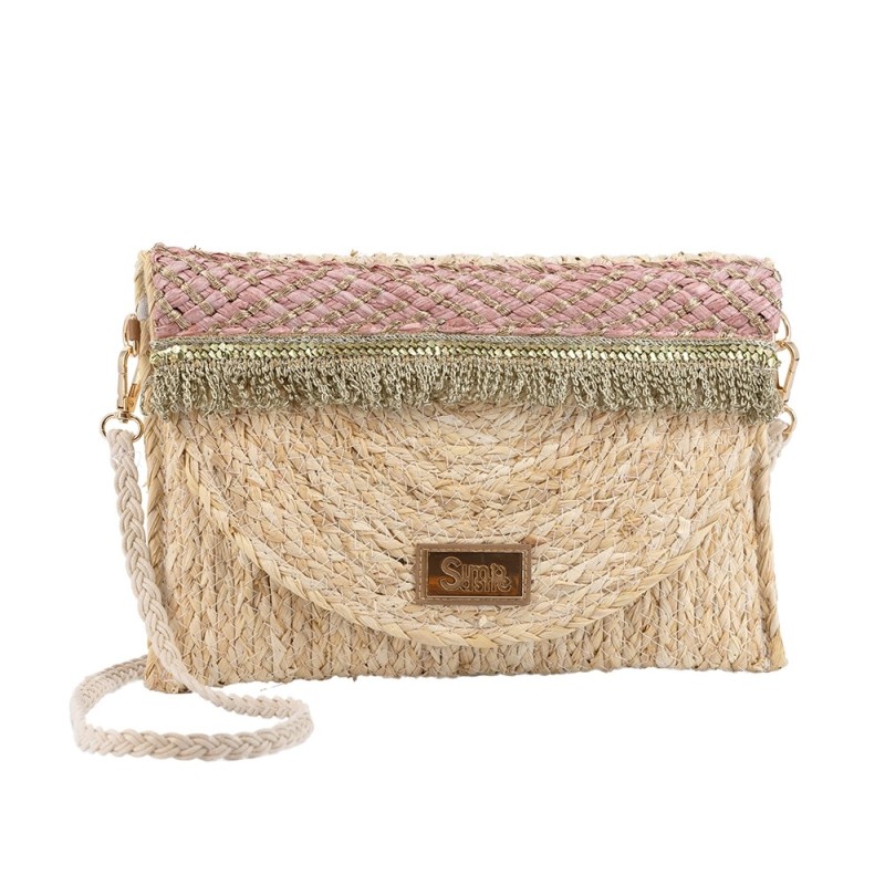 Bolso cartera trenzado Simó Sastre, modelo Melanie, colección yute 2025.