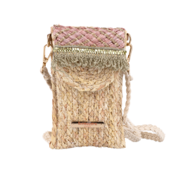 Bolso móvil trenzado Simó Sastre, modelo Melanie, colección yute 2025.