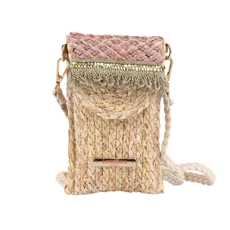 Bolso móvil trenzado Simó Sastre, modelo Melanie, colección yute 2025.