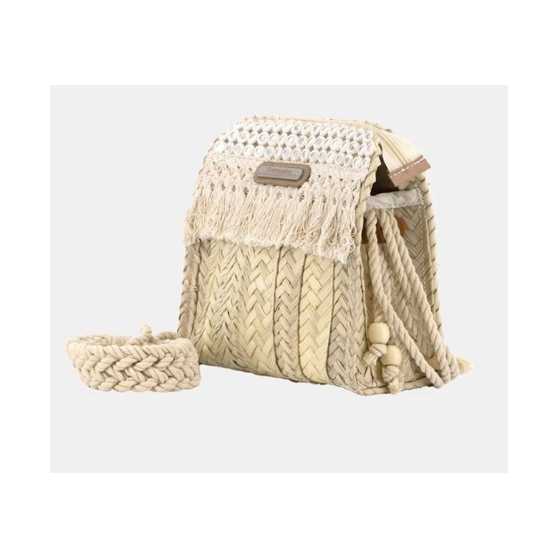 Bolso cartera trenzado Simó Sastre, modelo Nicole, colección yute 2025.