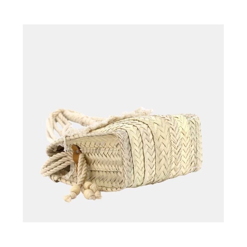 Bolso cartera trenzado Simó Sastre, modelo Nicole, colección yute 2025.