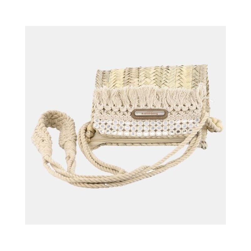 Bolso cartera trenzado Simó Sastre, modelo Nicole, colección yute 2025.