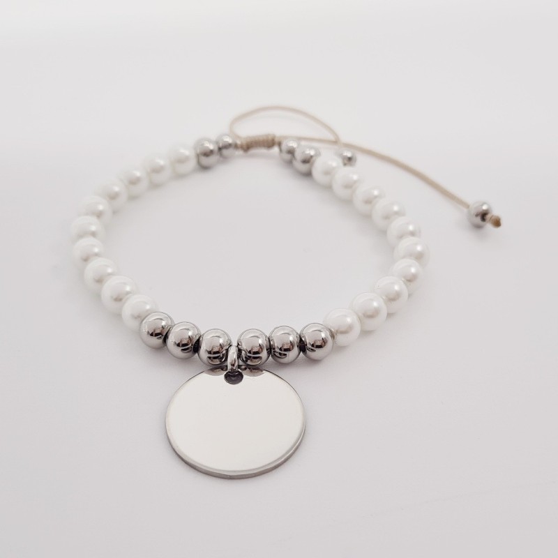 Pulsera con perlas personalizada con el texto que quieras | Dcorazon