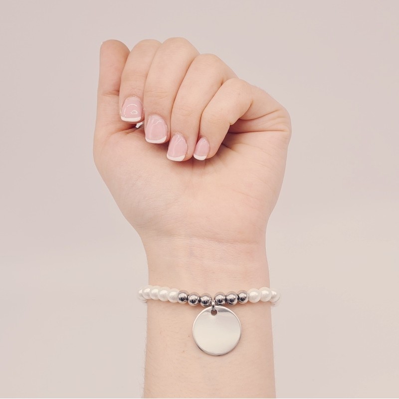 Pulsera con perlas personalizada con el texto que quieras | Dcorazon