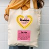 Bolsa personalizada profe con corazón y nombres | Dcorazón