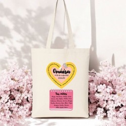Bolsa personalizada profe con corazón y nombres | Dcorazón