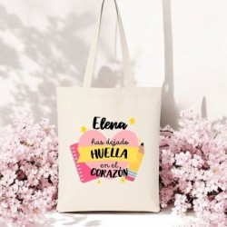 Bolsa personalizada profe corazón | Dcorazón