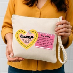 Neceser personalizado profe con corazón y nombres | Dcorazón