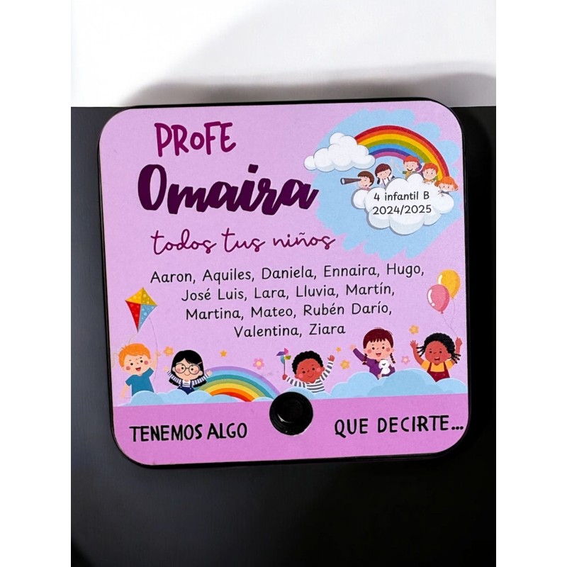 Imán musical profe con canción personalizada y USB | Dcorazón