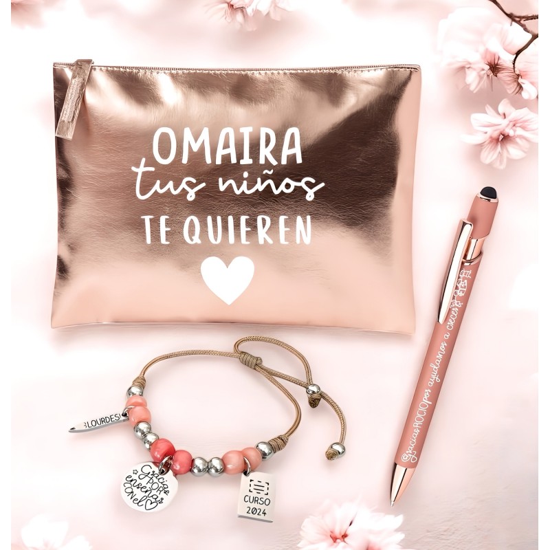 KIT para la profe, en color oro rosa | Dcorazón
