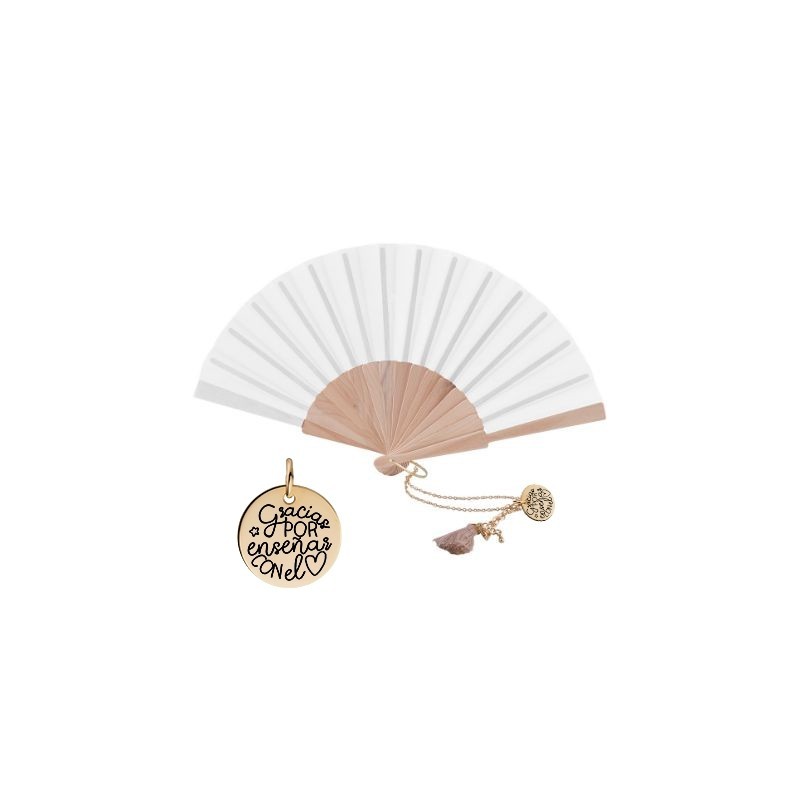 Abanico para Profesora con Frase Grabada – Regalo Fin de Curso