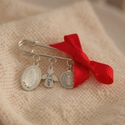 Broche para el carrito del bebe, protección contra el mal de ojo | D.corazón