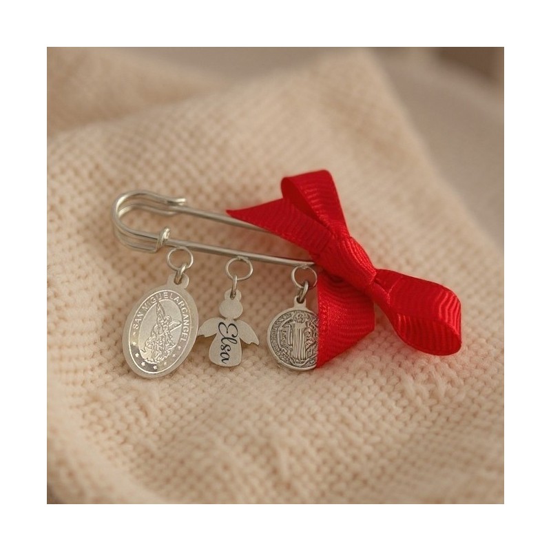 Broche para el carrito del bebe, protección contra el mal de ojo | D.corazón