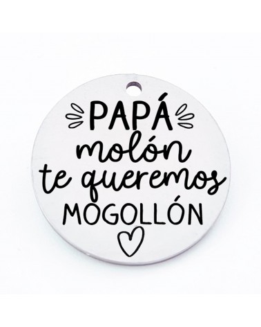 Medallas d├¡a del padre con frases bonitas, medida 25mm, hueco 2.5mm (1pc).