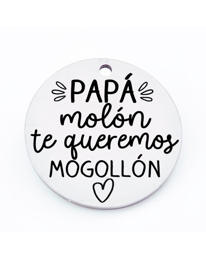 Medallas d├¡a del padre con frases bonitas, medida 25mm, hueco 2.5mm (1pc).