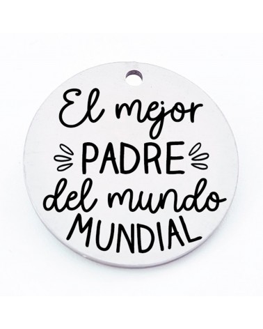 Medallas d├¡a del padre con frases bonitas, medida 25mm, hueco 2.5mm (1pc).