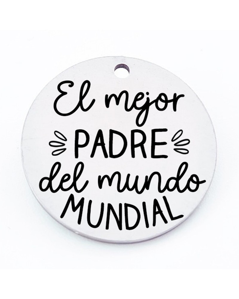 Medallas d├¡a del padre con frases bonitas, medida 25mm, hueco 2.5mm (1pc).