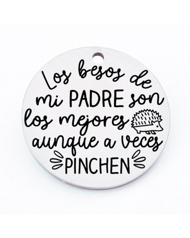 Medallas d├¡a del padre con frases bonitas, medida 25mm, hueco 2.5mm (1pc).