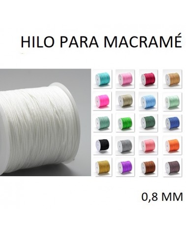 Hilo para macram├® nylon grosor 0,8 mm  (1metro).