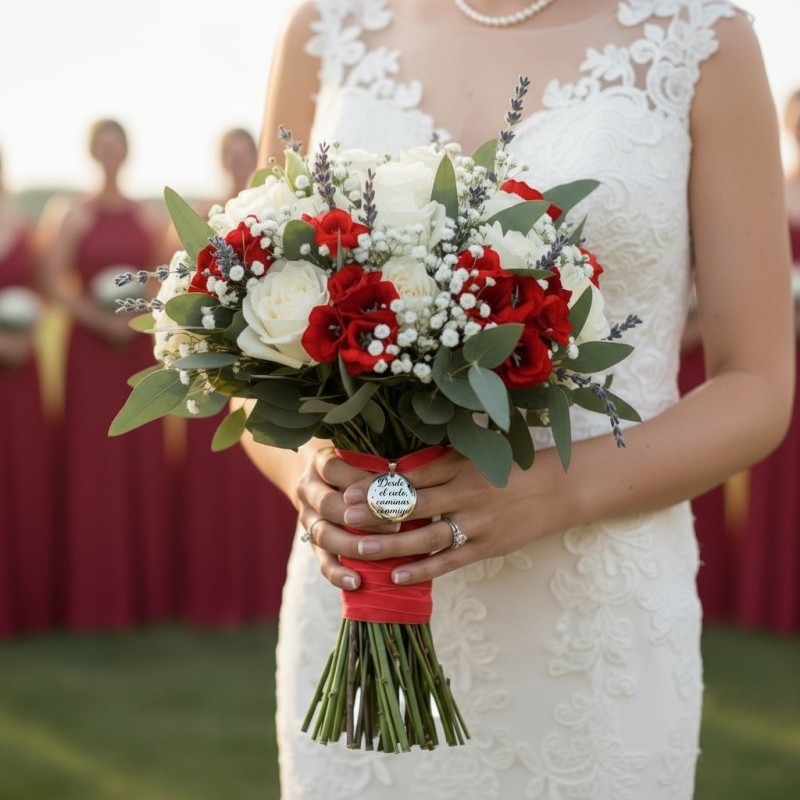 Medalla personalizada ramos de bodas | Dcorazón