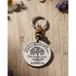 Llavero “Como las ramas de un árbol” con piedras naturales | Dcorazón