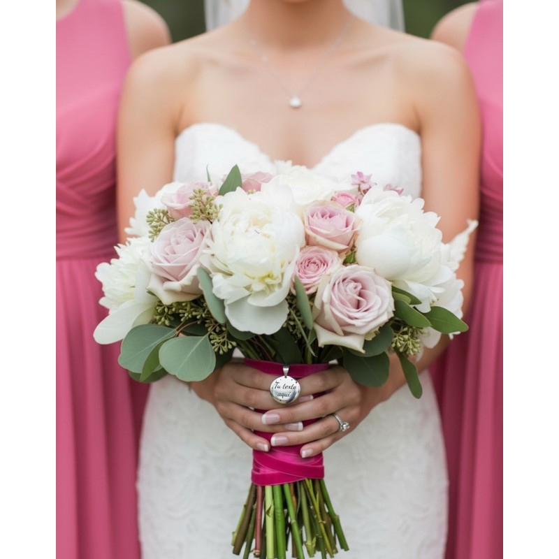 Medalla personalizada ramos de bodas | Dcorazón