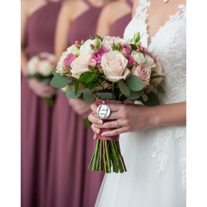 Medalla personalizada ramos de bodas | Dcorazón