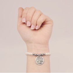 Pulsera perlas personalizada con el texto que quieras |Dcorazon