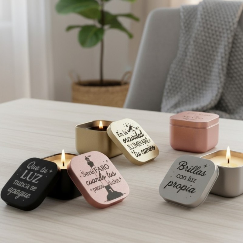 Velas personalizables con mensajes mágicos | Dcorazón
